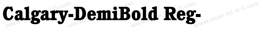 Calgary-DemiBold Reg字体转换